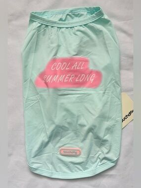 Touchdog Cool All Summer Long Summer Dog T-Shirt L Blue/Pink Lightweight
